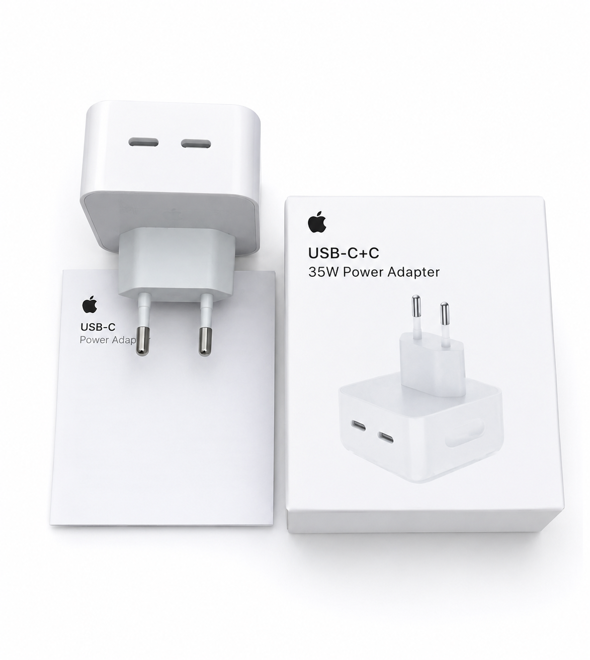 Cargador Apple 35W USB-C Doble Puerto Original, carga ultra rapida