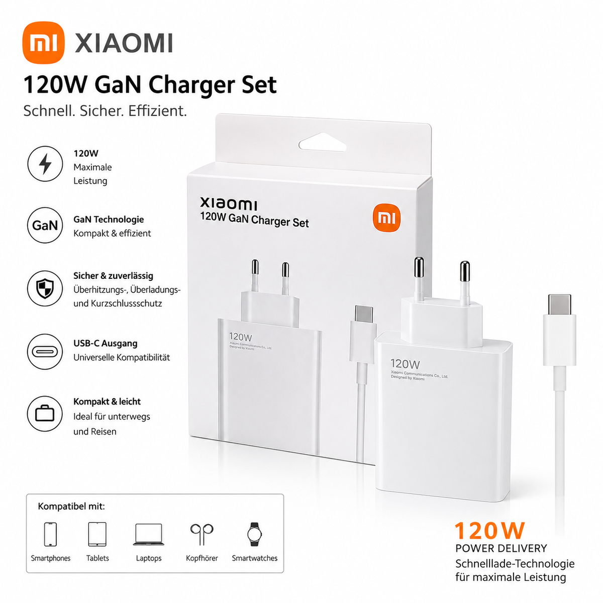 CARGADOR XIAOMI SUPER RAPIDA 120W ORIGINAL