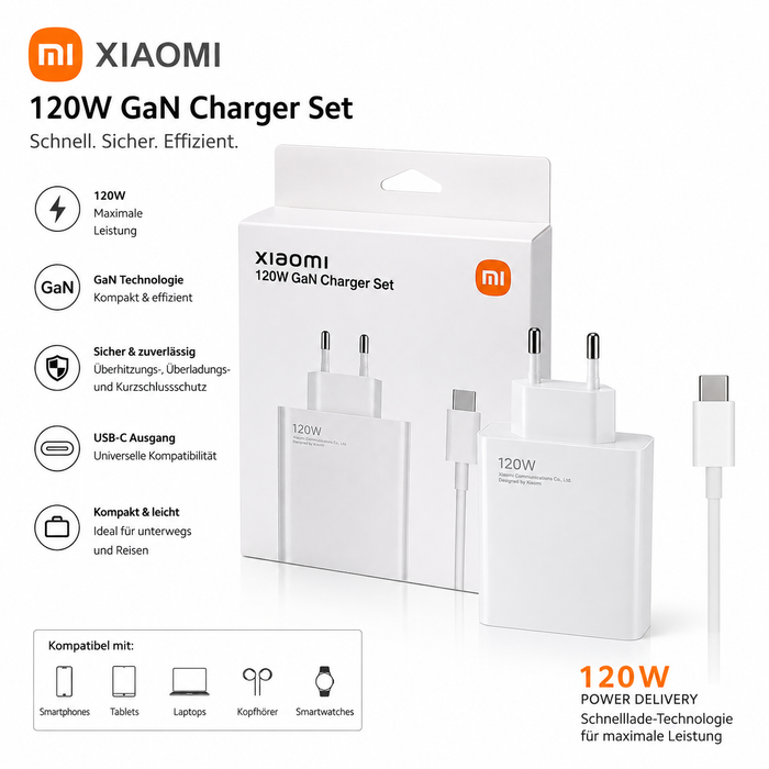 CARGADOR XIAOMI SUPER RAPIDA 120W ORIGINAL