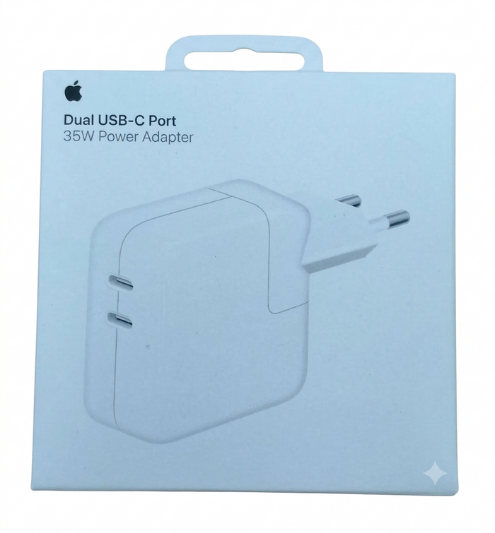 Cargador Apple 35W USB-C Doble Puerto Original, carga ultra rapida