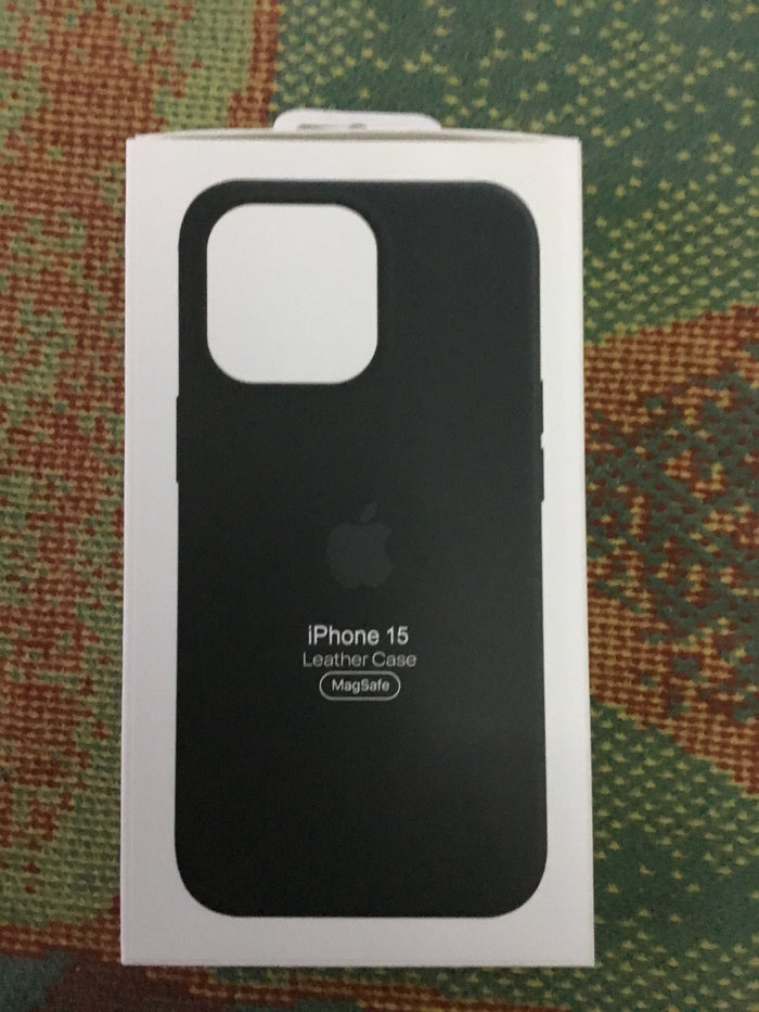 Coque Apple  en cuir premium MagSafe pour iPhone 15  - Originale et Élégante