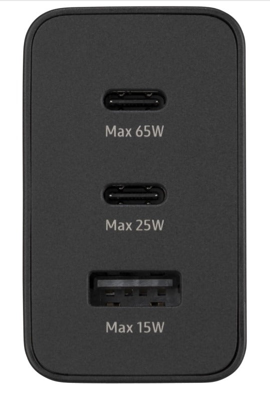 Adaptador de Corriente Samsung 65W Trío de Carga Rápida